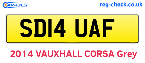 SD14UAF are the vehicle registration plates.