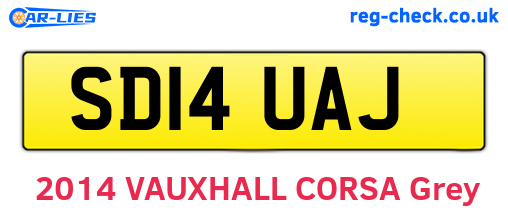 SD14UAJ are the vehicle registration plates.