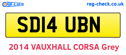 SD14UBN are the vehicle registration plates.