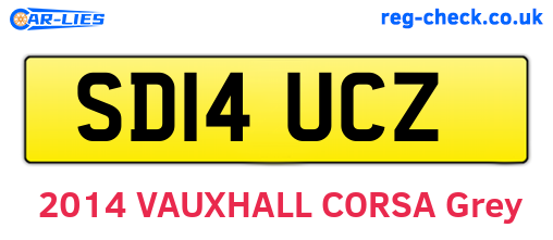 SD14UCZ are the vehicle registration plates.