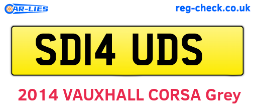 SD14UDS are the vehicle registration plates.