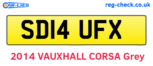 SD14UFX are the vehicle registration plates.