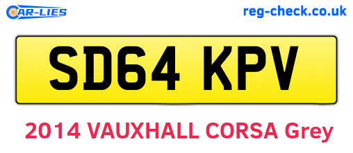 SD64KPV are the vehicle registration plates.