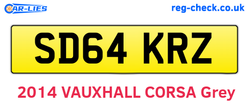 SD64KRZ are the vehicle registration plates.