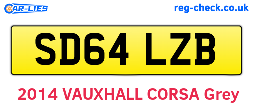 SD64LZB are the vehicle registration plates.