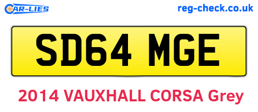 SD64MGE are the vehicle registration plates.
