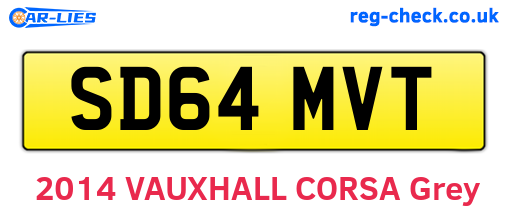 SD64MVT are the vehicle registration plates.
