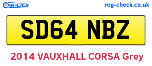 SD64NBZ are the vehicle registration plates.
