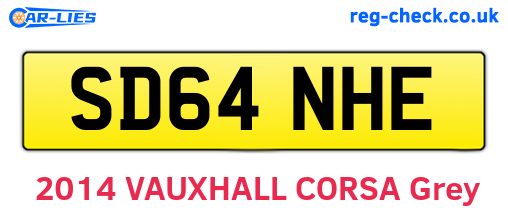 SD64NHE are the vehicle registration plates.