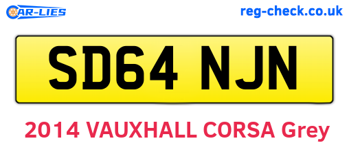 SD64NJN are the vehicle registration plates.