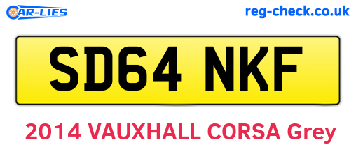 SD64NKF are the vehicle registration plates.