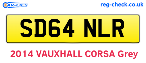 SD64NLR are the vehicle registration plates.