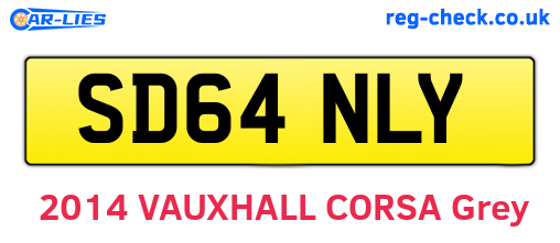 SD64NLY are the vehicle registration plates.