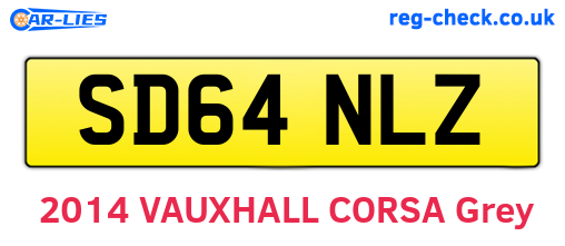 SD64NLZ are the vehicle registration plates.