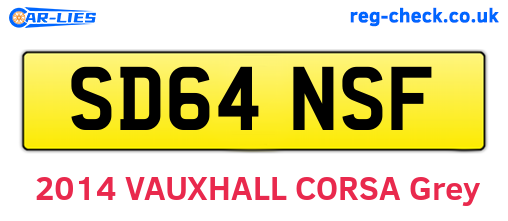 SD64NSF are the vehicle registration plates.