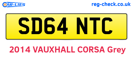 SD64NTC are the vehicle registration plates.