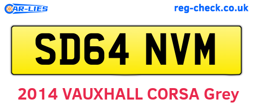 SD64NVM are the vehicle registration plates.