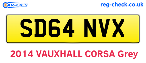 SD64NVX are the vehicle registration plates.