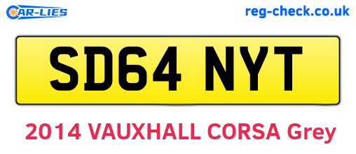 SD64NYT are the vehicle registration plates.