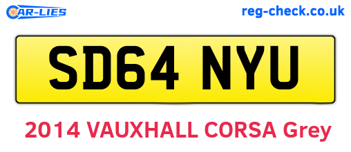 SD64NYU are the vehicle registration plates.