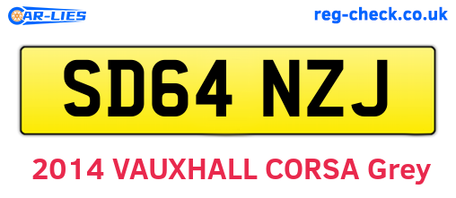 SD64NZJ are the vehicle registration plates.