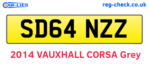 SD64NZZ are the vehicle registration plates.