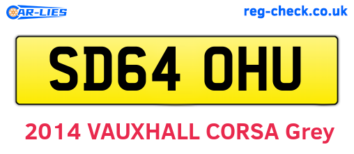 SD64OHU are the vehicle registration plates.