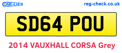 SD64POU are the vehicle registration plates.