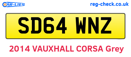 SD64WNZ are the vehicle registration plates.