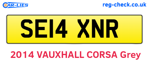 SE14XNR are the vehicle registration plates.