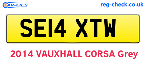 SE14XTW are the vehicle registration plates.