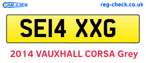 SE14XXG are the vehicle registration plates.
