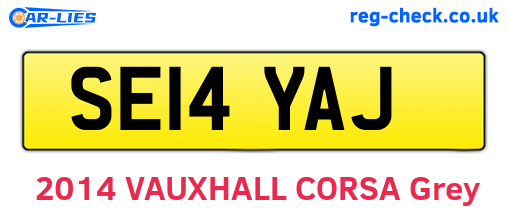 SE14YAJ are the vehicle registration plates.