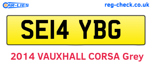 SE14YBG are the vehicle registration plates.