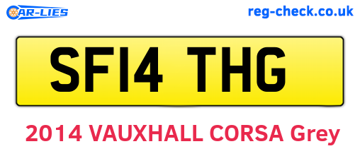 SF14THG are the vehicle registration plates.