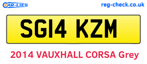SG14KZM are the vehicle registration plates.