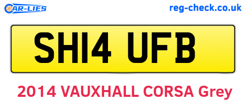 SH14UFB are the vehicle registration plates.