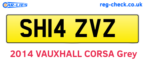 SH14ZVZ are the vehicle registration plates.