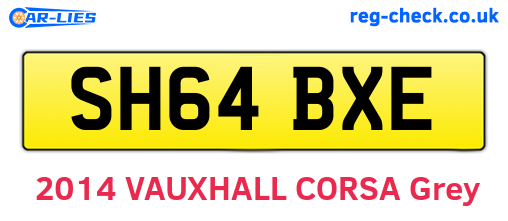 SH64BXE are the vehicle registration plates.