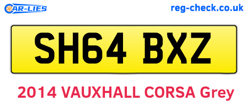 SH64BXZ are the vehicle registration plates.