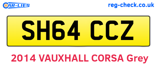 SH64CCZ are the vehicle registration plates.