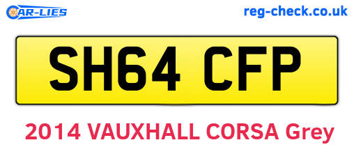 SH64CFP are the vehicle registration plates.