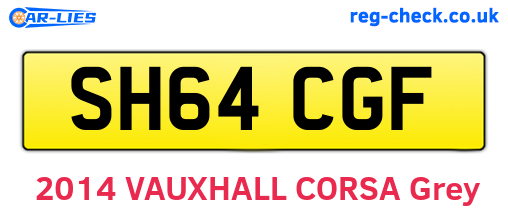 SH64CGF are the vehicle registration plates.