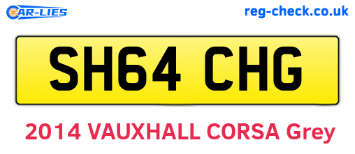 SH64CHG are the vehicle registration plates.