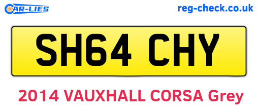 SH64CHY are the vehicle registration plates.
