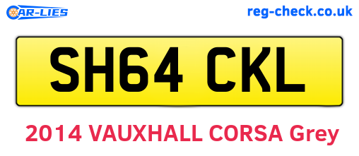 SH64CKL are the vehicle registration plates.