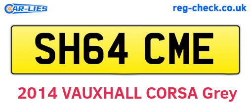 SH64CME are the vehicle registration plates.