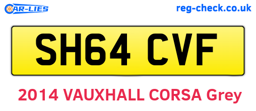 SH64CVF are the vehicle registration plates.
