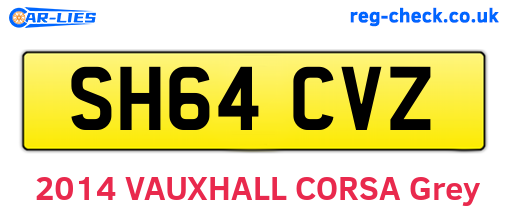 SH64CVZ are the vehicle registration plates.