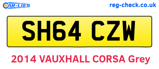 SH64CZW are the vehicle registration plates.